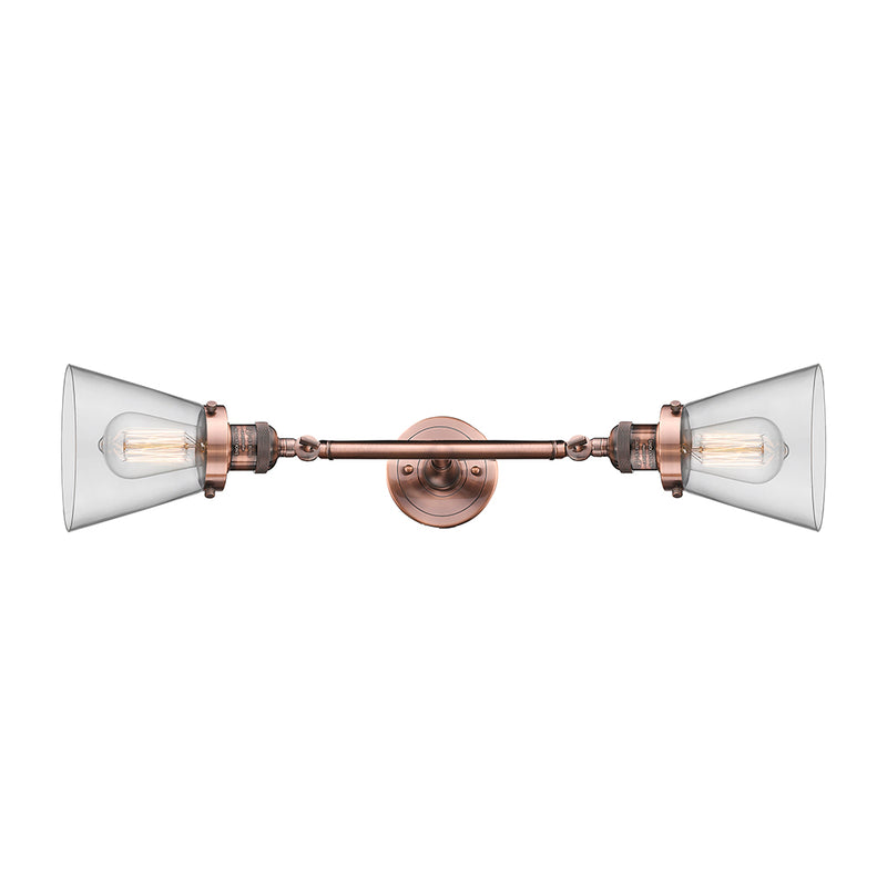 Innovations Lighting Small Cone 2 Light Bath Vanity Light Part Of The Franklin Restoration Collection 208L-AC-G62-LED