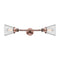 Cone Bath Vanity Light shown in the Antique Copper finish with a Clear shade