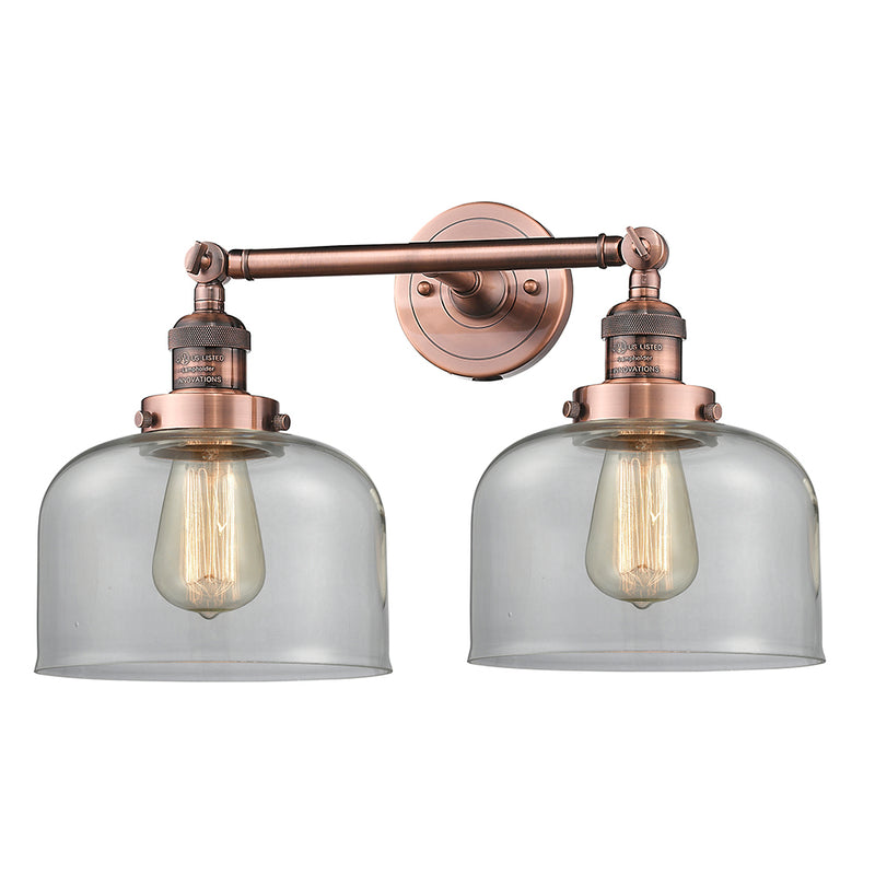 Innovations Lighting Large Bell 2 Light Bath Vanity Light Part Of The Franklin Restoration Collection 208L-AC-G72