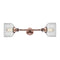 Bell Bath Vanity Light shown in the Antique Copper finish with a Clear shade