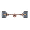 Bell Bath Vanity Light shown in the Antique Copper finish with a Plated Smoke shade
