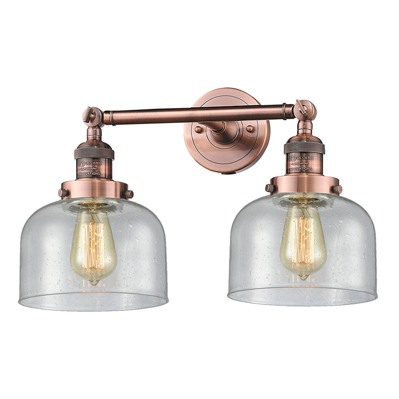 Innovations Lighting Large Bell 2 Light Bath Vanity Light Part Of The Franklin Restoration Collection 208L-AC-G74