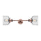 Bell Bath Vanity Light shown in the Antique Copper finish with a Seedy shade