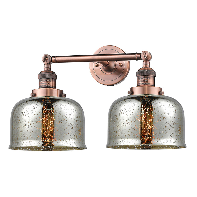 Innovations Lighting Large Bell 2 Light Bath Vanity Light Part Of The Franklin Restoration Collection 208L-AC-G78
