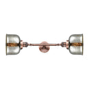 Bell Bath Vanity Light shown in the Antique Copper finish with a Silver Plated Mercury shade