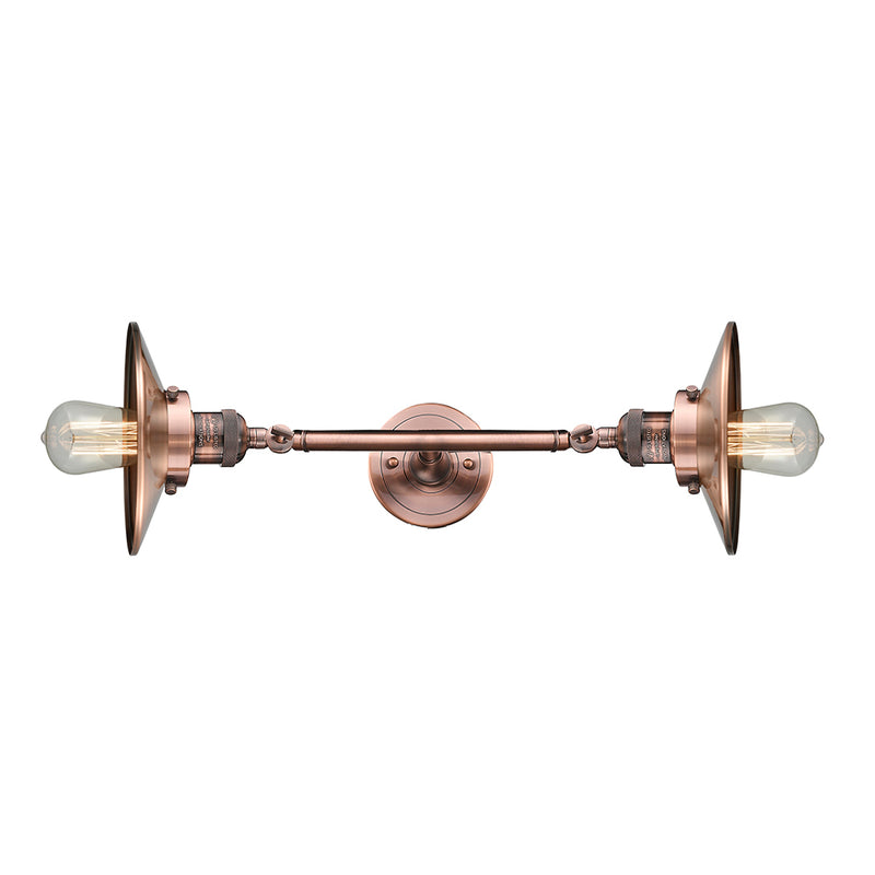 Innovations Lighting Railroad 2 Light Bath Vanity Light Part Of The Franklin Restoration Collection 208L-AC-M3-LED