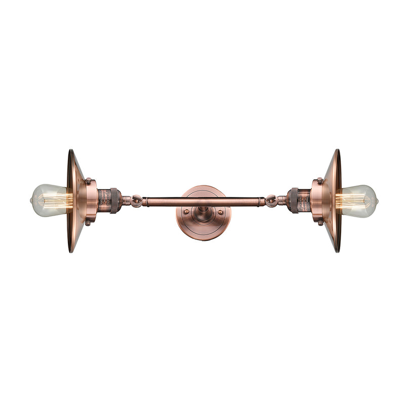 Innovations Lighting Railroad 2 Light Bath Vanity Light Part Of The Franklin Restoration Collection 208L-AC-M3-LED