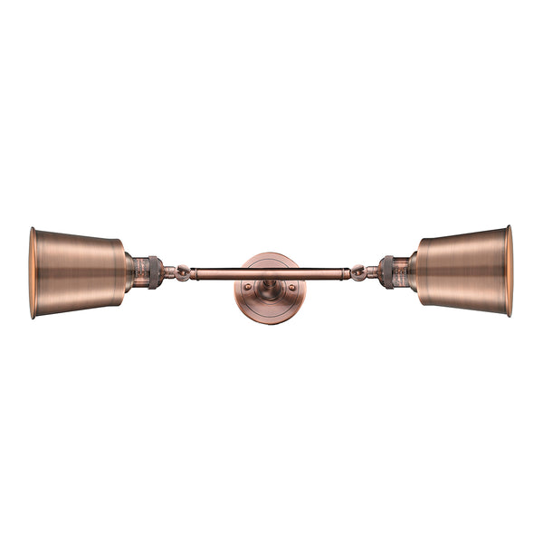Addison Bath Vanity Light shown in the Antique Copper finish with a Antique Copper shade