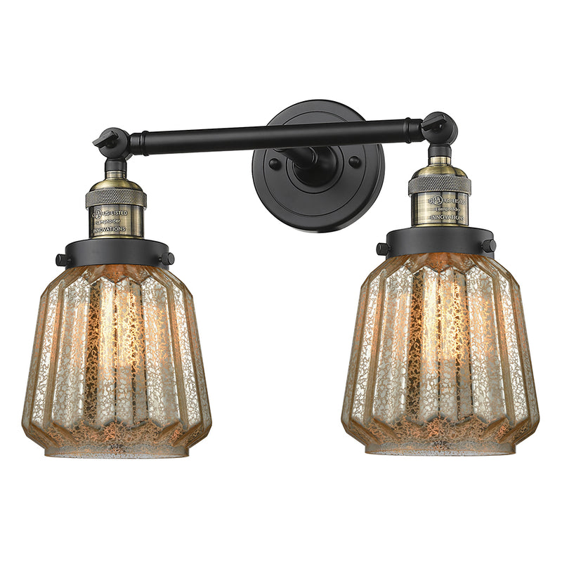 Innovations Lighting Chatham 2 Light Bath Vanity Light Part Of The Franklin Restoration Collection 208L-BAB-G146