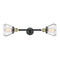 Fulton Bath Vanity Light shown in the Black Antique Brass finish with a Clear shade