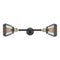 Fulton Bath Vanity Light shown in the Black Antique Brass finish with a Plated Smoke shade