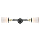 Canton Bath Vanity Light shown in the Black Antique Brass finish with a Matte White shade