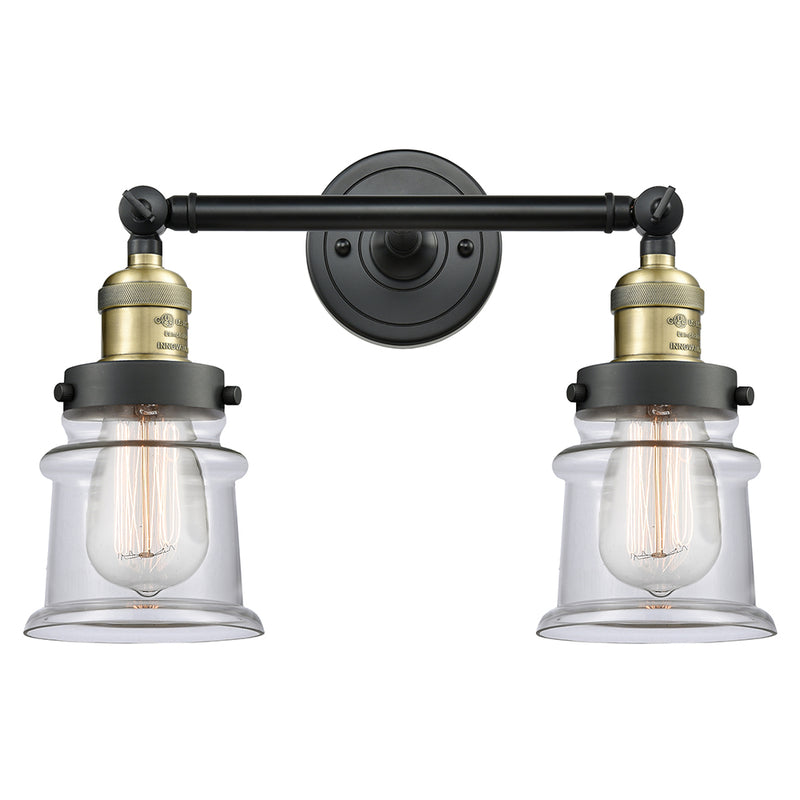 Innovations Lighting Small Canton 2 Light Bath Vanity Light Part Of The Franklin Restoration Collection 208L-BAB-G182S