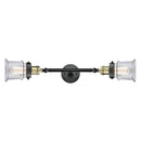 Canton Bath Vanity Light shown in the Black Antique Brass finish with a Clear shade