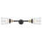Canton Bath Vanity Light shown in the Black Antique Brass finish with a Clear shade