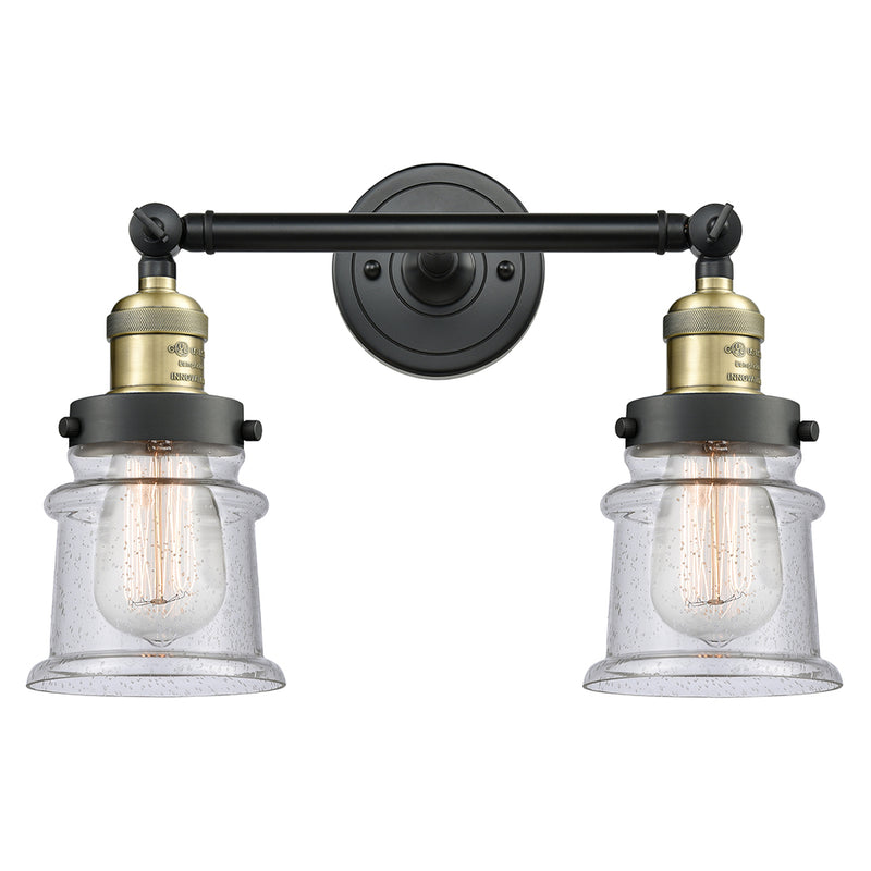 Innovations Lighting Small Canton 2 Light Bath Vanity Light Part Of The Franklin Restoration Collection 208L-BAB-G184S