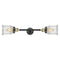 Canton Bath Vanity Light shown in the Black Antique Brass finish with a Seedy shade