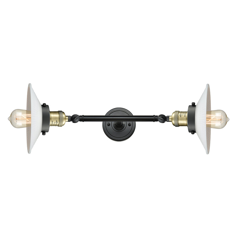 Innovations Lighting Halophane 2 Light Bath Vanity Light Part Of The Franklin Restoration Collection 208L-BAB-G1-LED