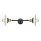 Halophane Bath Vanity Light shown in the Black Antique Brass finish with a Matte White Halophane shade