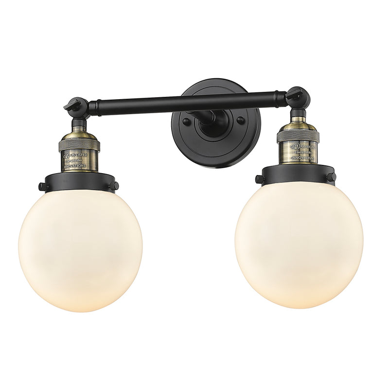 Innovations Lighting Beacon 2 Light 6" Bath Vanity Light 208L-BAB-G201-6