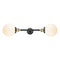 Beacon Bath Vanity Light shown in the Black Antique Brass finish with a Matte White shade