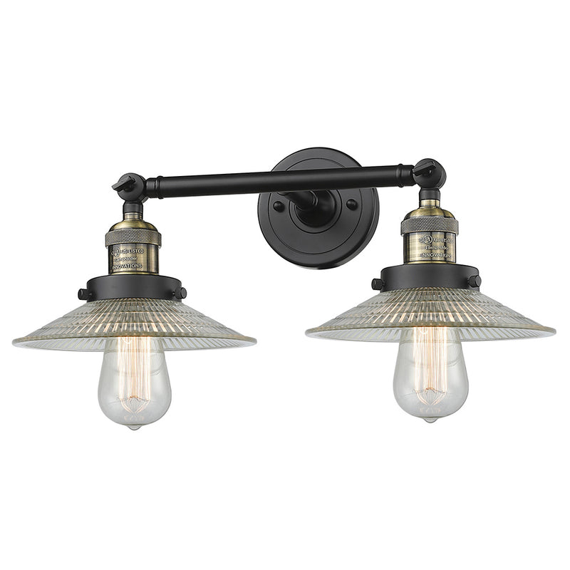 Innovations Lighting Halophane 2 Light Bath Vanity Light Part Of The Franklin Restoration Collection 208L-BAB-G2