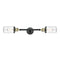 Dover Bath Vanity Light shown in the Black Antique Brass finish with a Clear shade