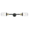 Dover Bath Vanity Light shown in the Black Antique Brass finish with a Seedy shade