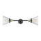 Cone Bath Vanity Light shown in the Black Antique Brass finish with a Clear shade