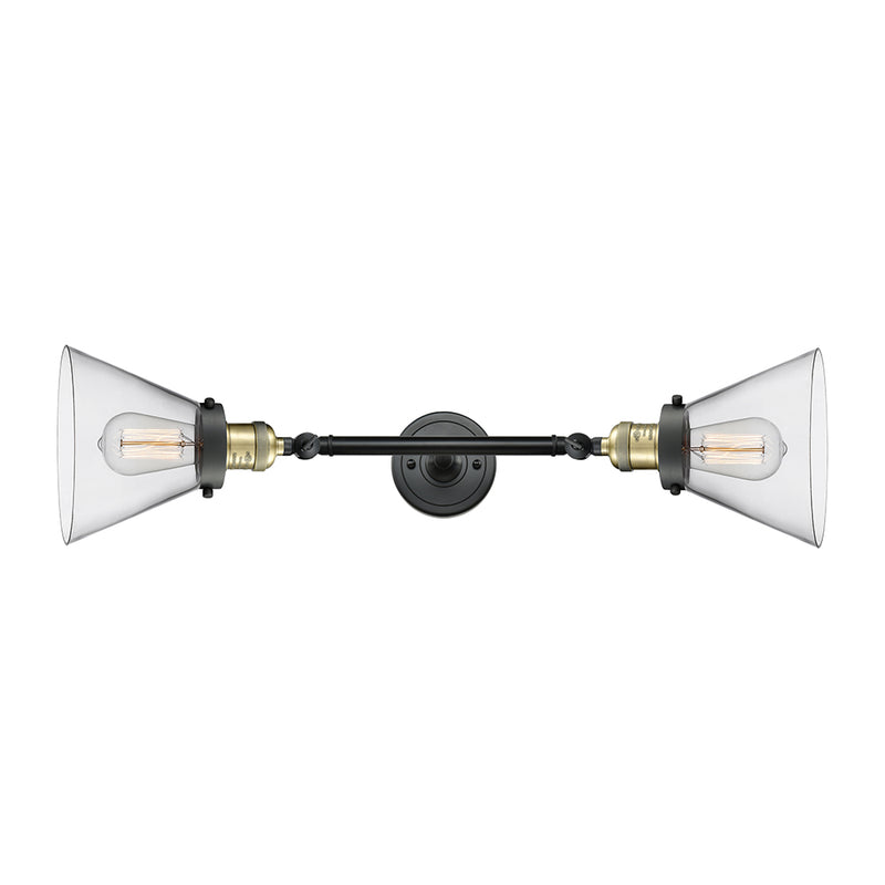 Innovations Lighting Large Cone 2 Light Bath Vanity Light Part Of The Franklin Restoration Collection 208L-BAB-G42