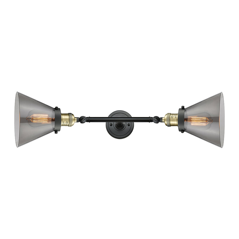 Innovations Lighting Large Cone 2 Light Bath Vanity Light Part Of The Franklin Restoration Collection 208L-BAB-G43