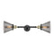 Cone Bath Vanity Light shown in the Black Antique Brass finish with a Plated Smoke shade