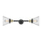 Cone Bath Vanity Light shown in the Black Antique Brass finish with a Seedy shade