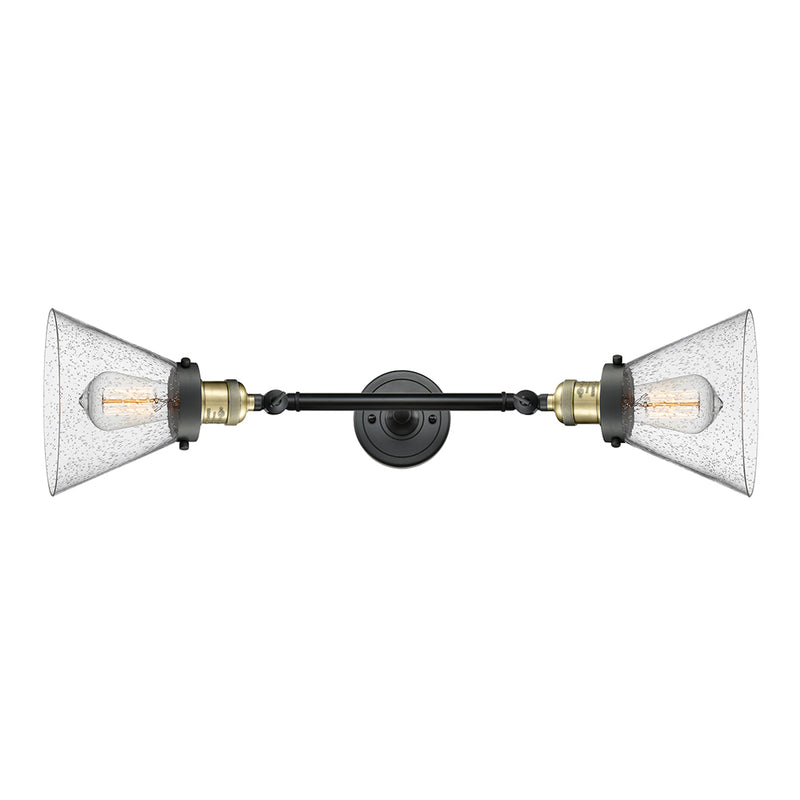 Innovations Lighting Large Cone 2 Light Bath Vanity Light Part Of The Franklin Restoration Collection 208L-BAB-G44