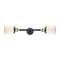 Bell Bath Vanity Light shown in the Black Antique Brass finish with a Matte White shade