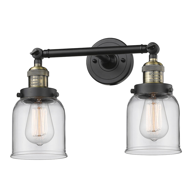 Innovations Lighting Small Bell 2 Light Bath Vanity Light Part Of The Franklin Restoration Collection 208L-BAB-G52