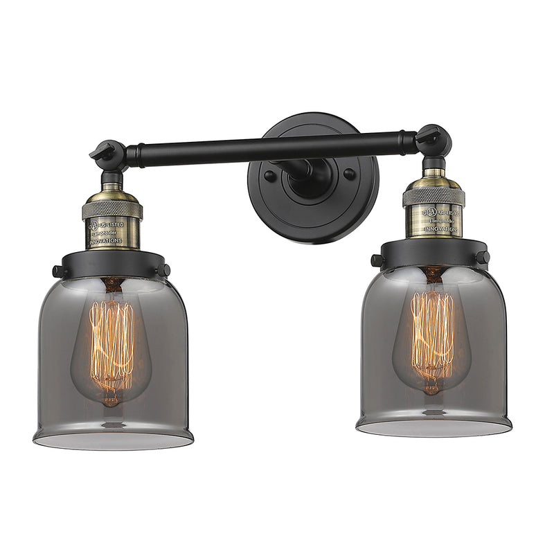 Innovations Lighting Small Bell 2 Light Bath Vanity Light Part Of The Franklin Restoration Collection 208L-BAB-G53