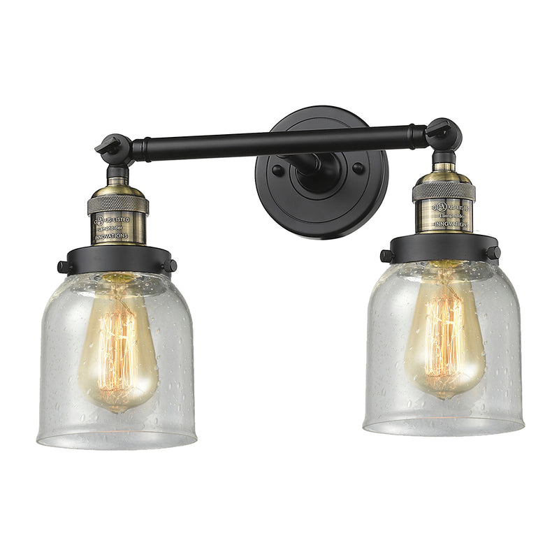Innovations Lighting Small Bell 2 Light Bath Vanity Light Part Of The Franklin Restoration Collection 208L-BAB-G54-LED