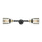 Bell Bath Vanity Light shown in the Black Antique Brass finish with a Silver Plated Mercury shade