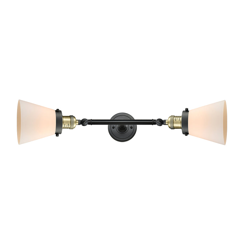 Innovations Lighting Small Cone 2 Light Bath Vanity Light Part Of The Franklin Restoration Collection 208L-BAB-G61
