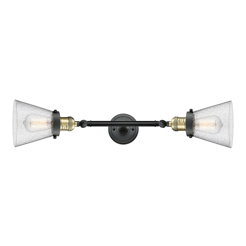 Innovations Lighting Small Cone 2 Light Bath Vanity Light Part Of The Franklin Restoration Collection 208L-BAB-G64