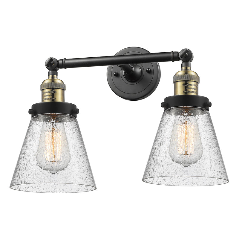 Innovations Lighting Small Cone 2 Light Bath Vanity Light Part Of The Franklin Restoration Collection 208L-BAB-G64