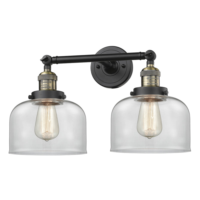 Innovations Lighting Large Bell 2 Light Bath Vanity Light Part Of The Franklin Restoration Collection 208L-BAB-G72-LED