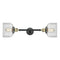 Bell Bath Vanity Light shown in the Black Antique Brass finish with a Clear shade