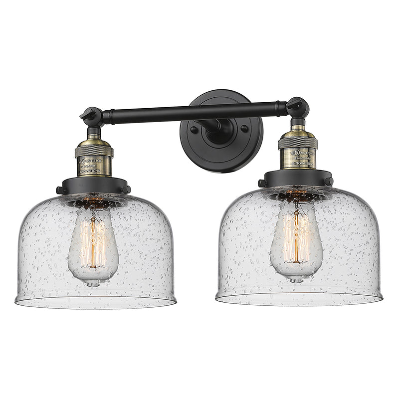 Innovations Lighting Large Bell 2 Light Bath Vanity Light Part Of The Franklin Restoration Collection 208L-BAB-G74