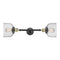 Bell Bath Vanity Light shown in the Black Antique Brass finish with a Seedy shade