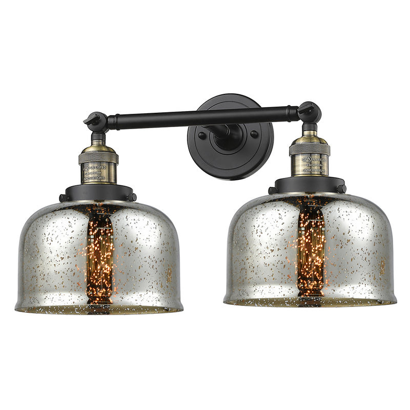 Innovations Lighting Large Bell 2 Light Bath Vanity Light Part Of The Franklin Restoration Collection 208L-BAB-G78-LED