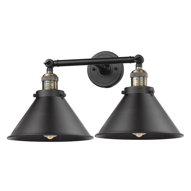 Innovations Lighting Briarcliff 2 Light Bath Vanity Light Part Of The Franklin Restoration Collection 208L-BAB-M10-BK