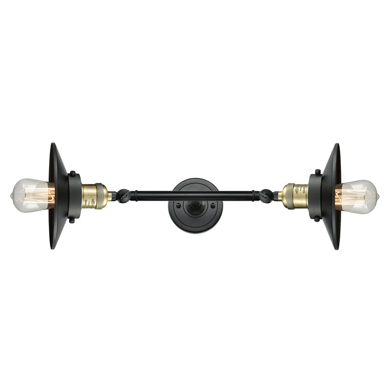 Innovations Lighting Railroad 2 Light Bath Vanity Light Part Of The Franklin Restoration Collection 208L-BAB-M6