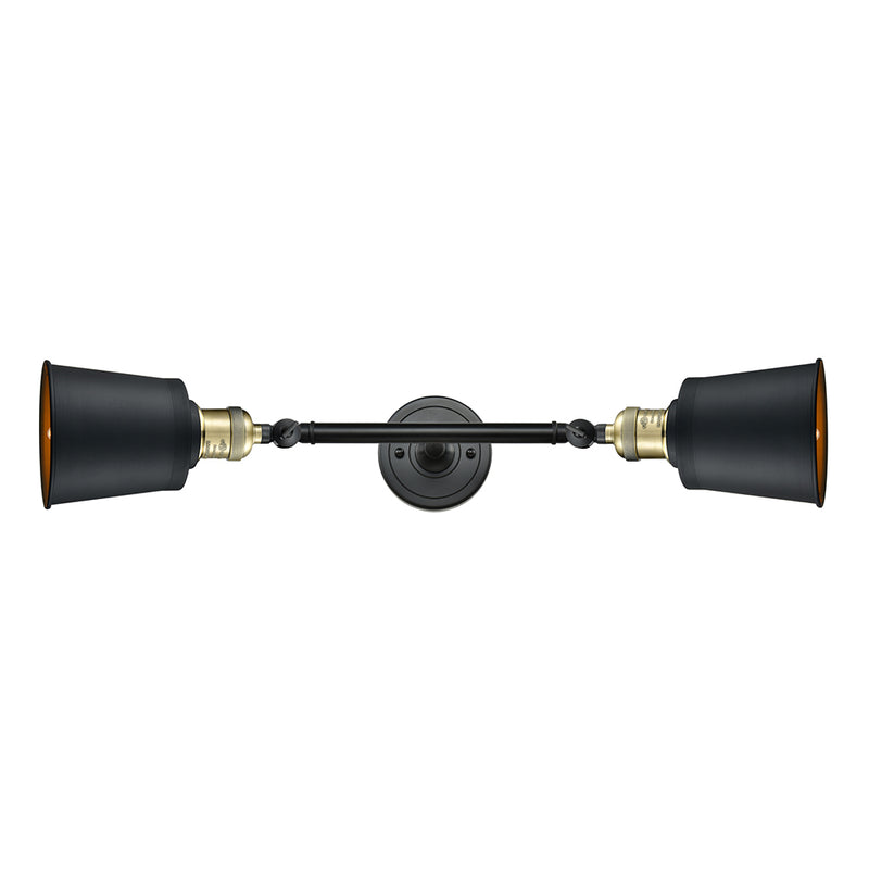 Innovations Lighting Addison 2 Light Bath Vanity Light Part Of The Franklin Restoration Collection 208L-BAB-M9-BK
